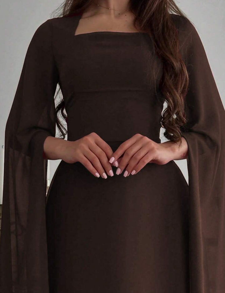 Shein maxi ruha, barna