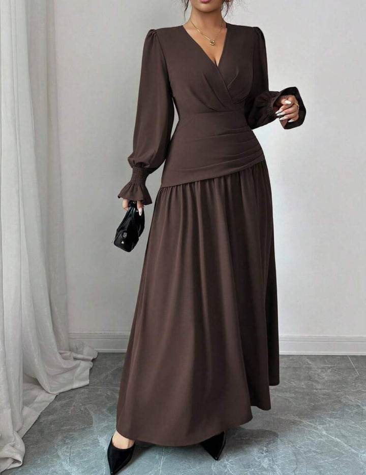 Shein maxi ruha, barna