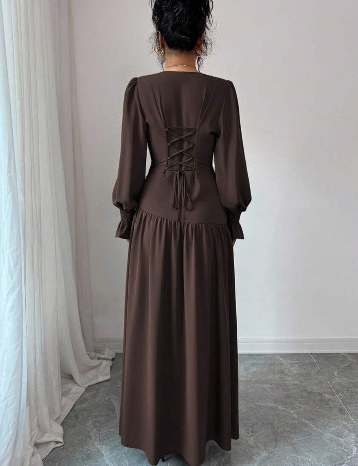 Shein maxi ruha, barna