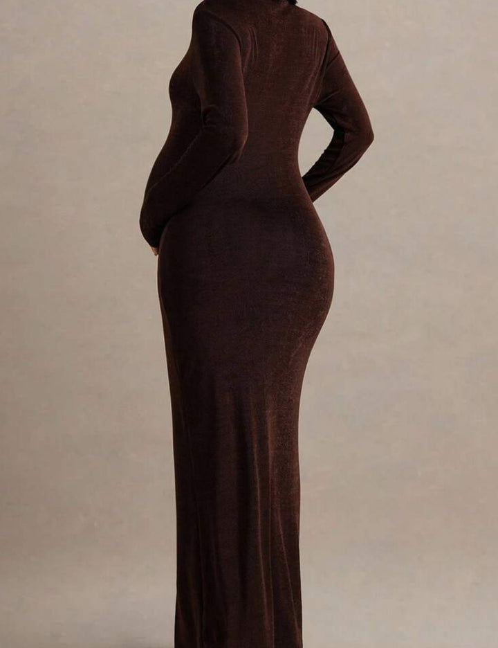 Shein maxi ruha, barna
