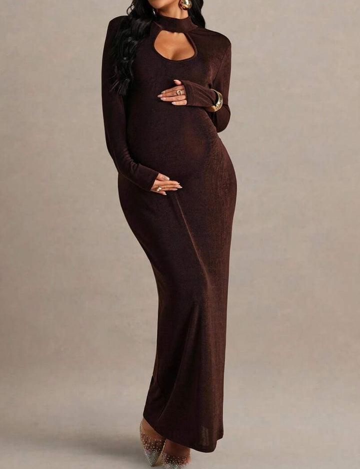 Shein maxi ruha, barna