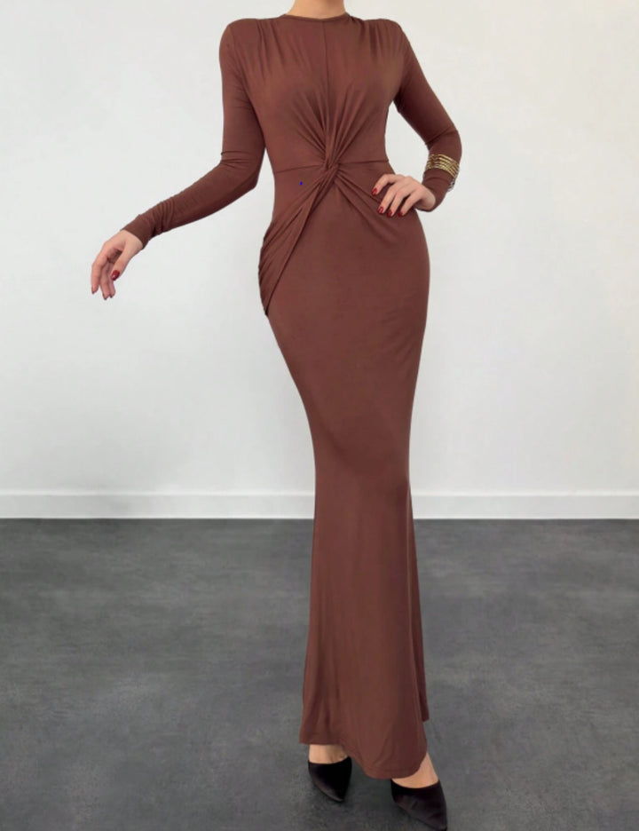 Shein maxi ruha, barna