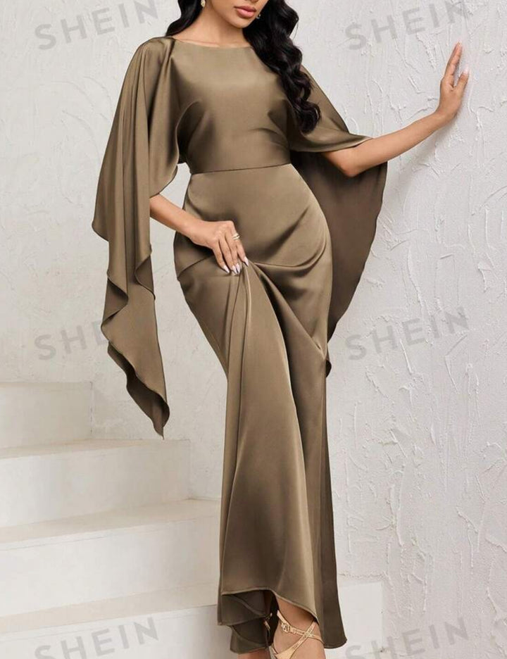 Shein maxi ruha, barna
