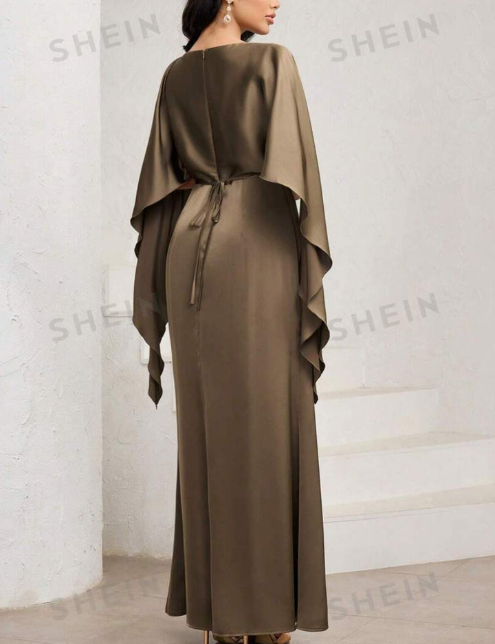 Shein maxi ruha, barna
