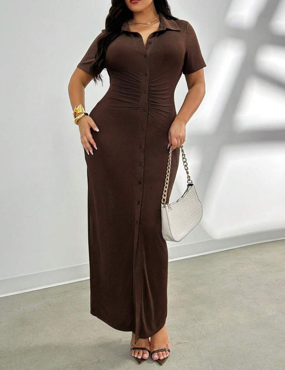 Shein Curve+ maxiruha, barna