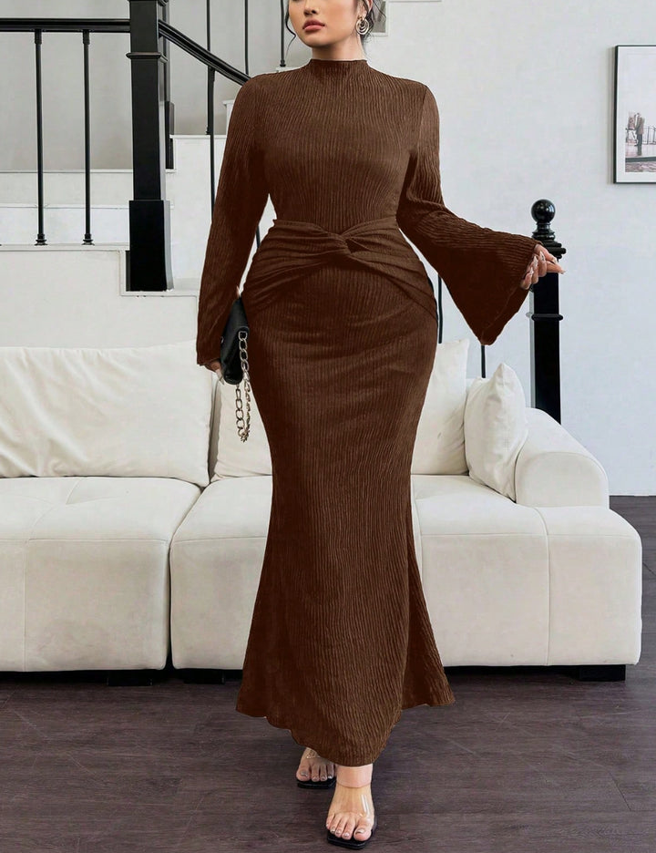 Rochie maxi Shein Curve+, maro
