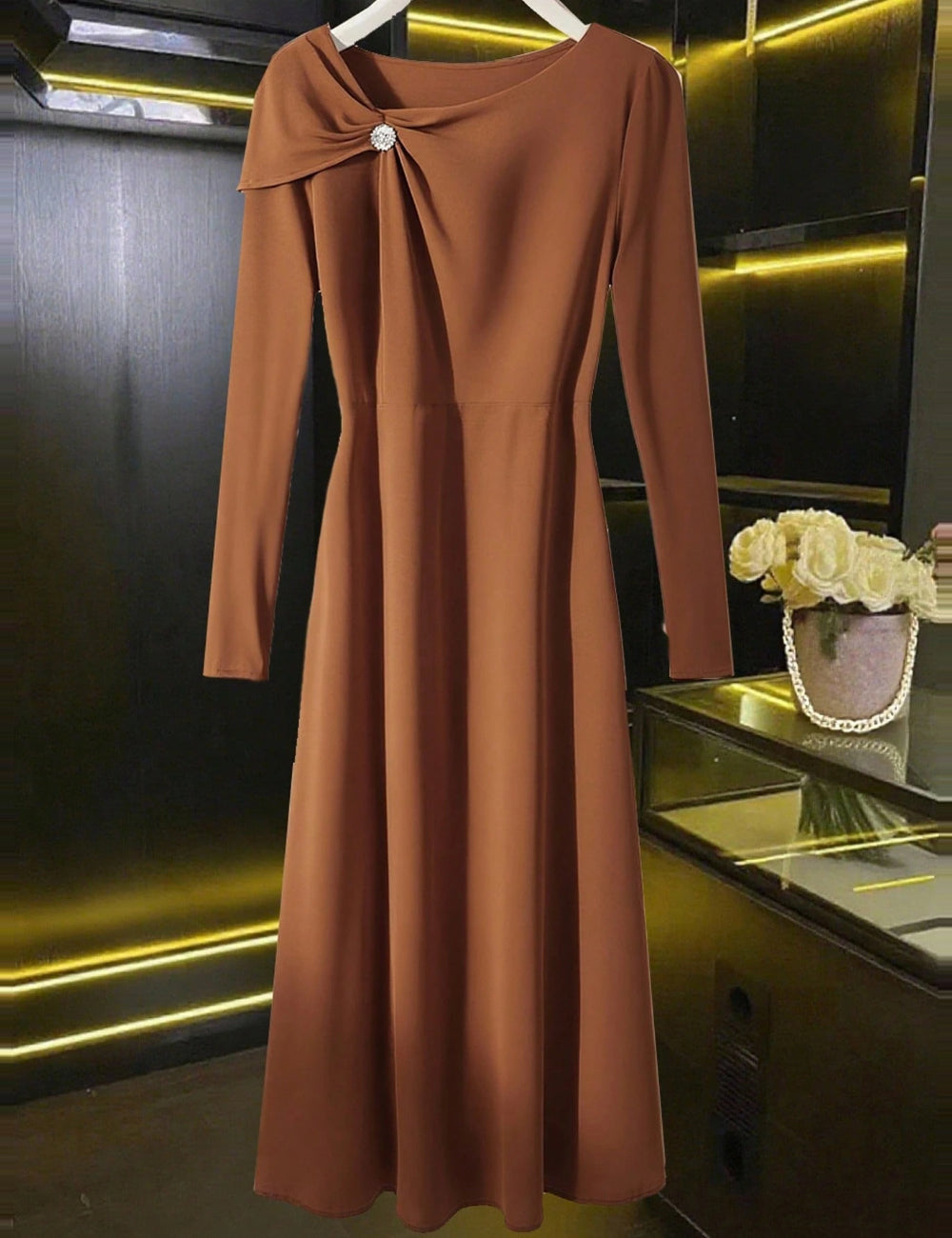 Rochie maxi Shein, maro