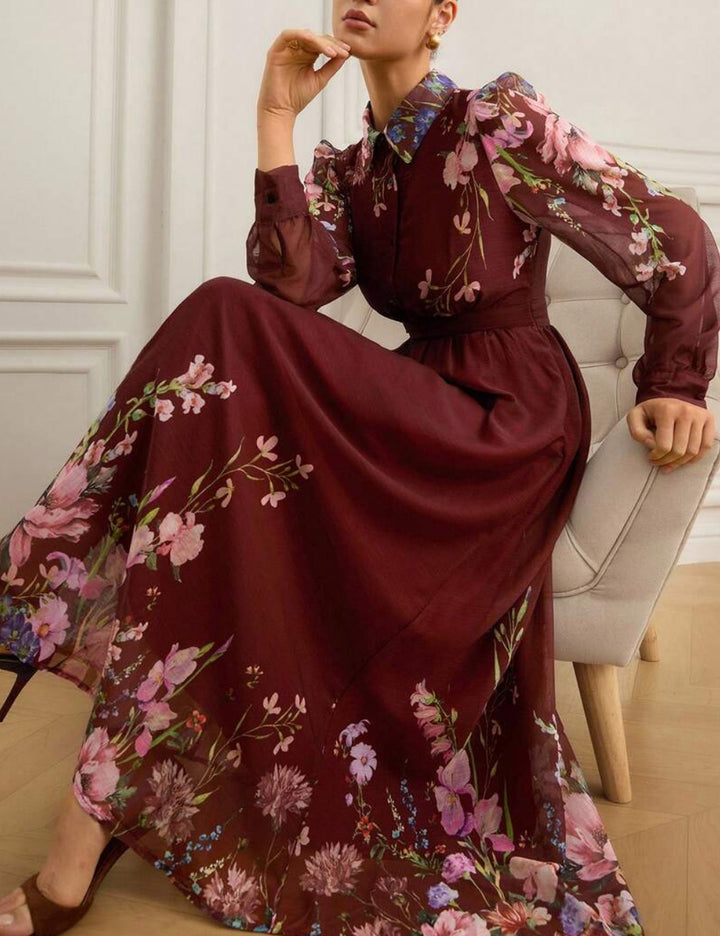 Shein barna maxi ruha