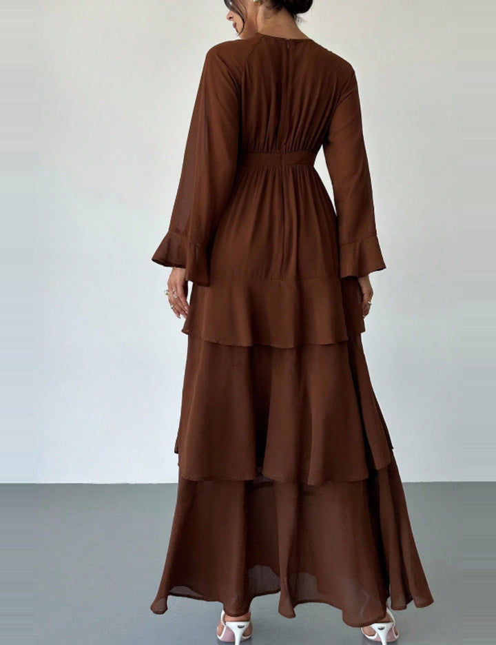 Shein maxi ruha, barna