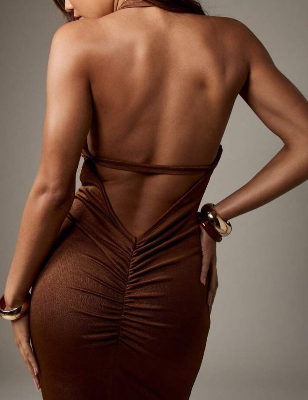 Rochie maxi SHEIN, maro