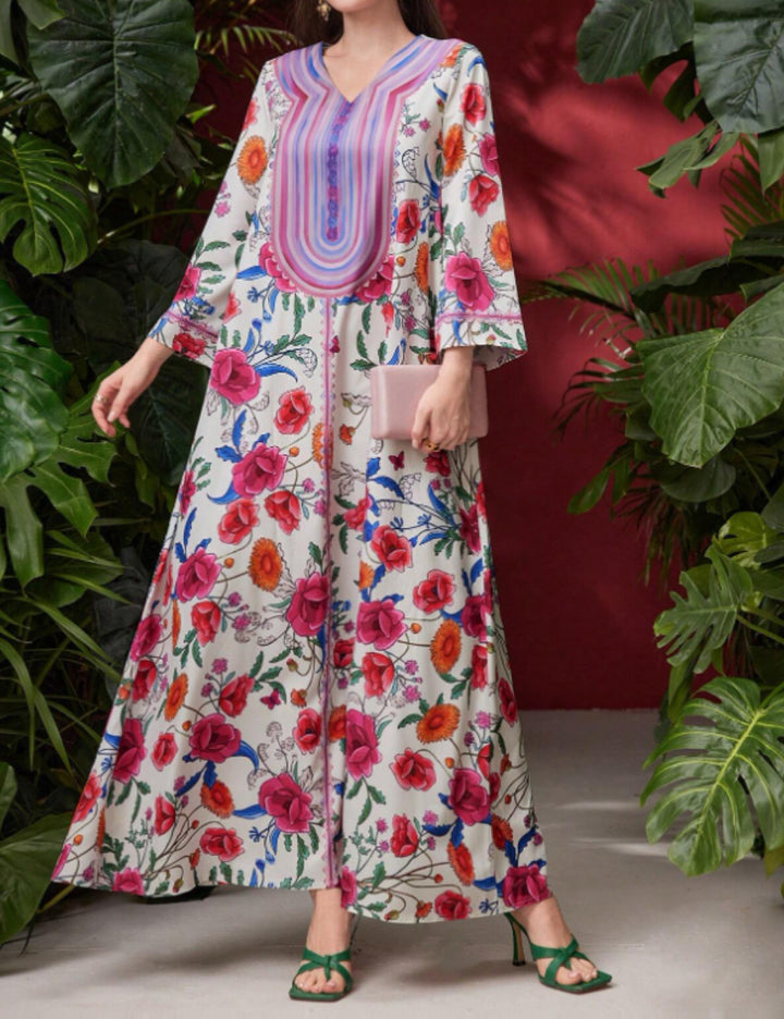 Rochie maxi Shein, mix culori