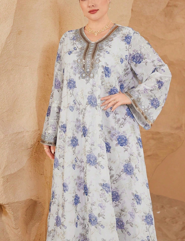 Rochie maxi Shein, mix culori