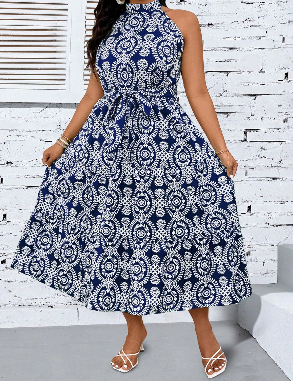 Shein Curve+ maxi ruha, vegyes színek