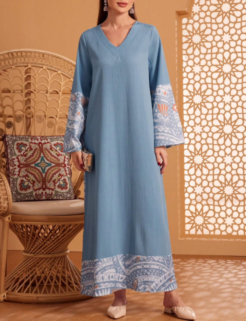 Rochie maxi Shein, mix culori