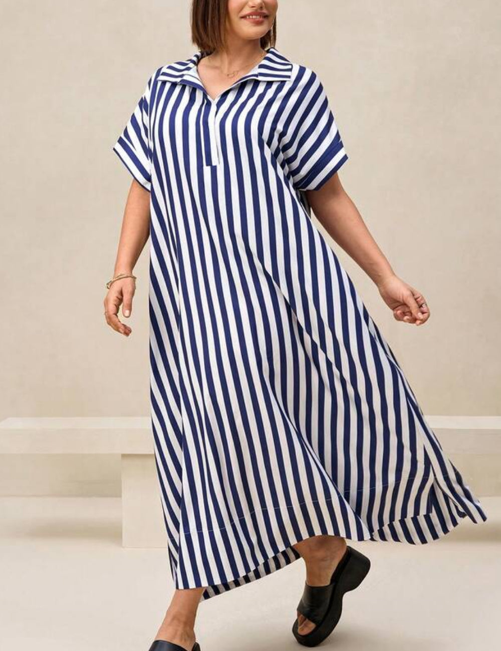 Shein Curve+ maxi ruha, vegyes színek