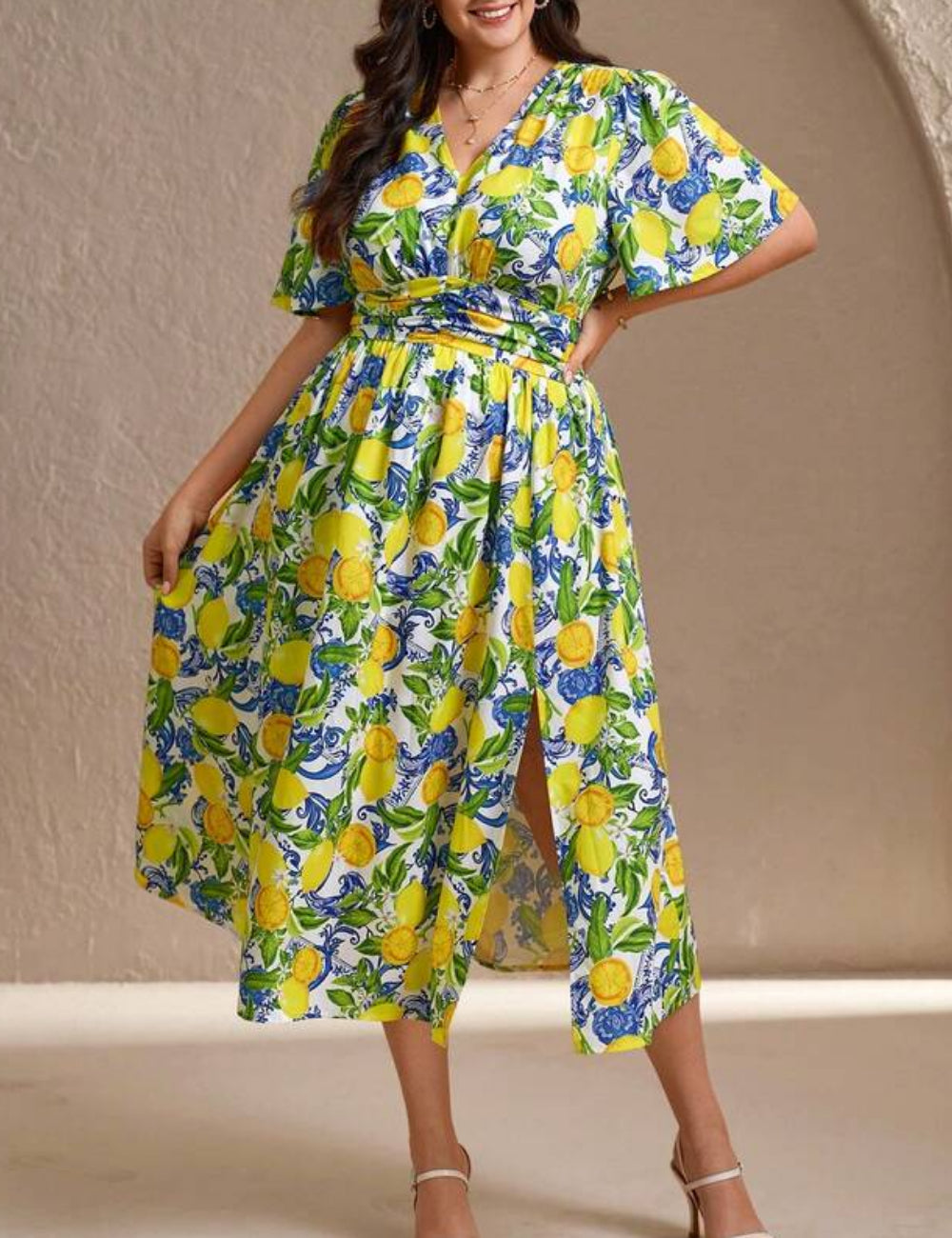 Shein Curve+ maxi ruha, vegyes színek