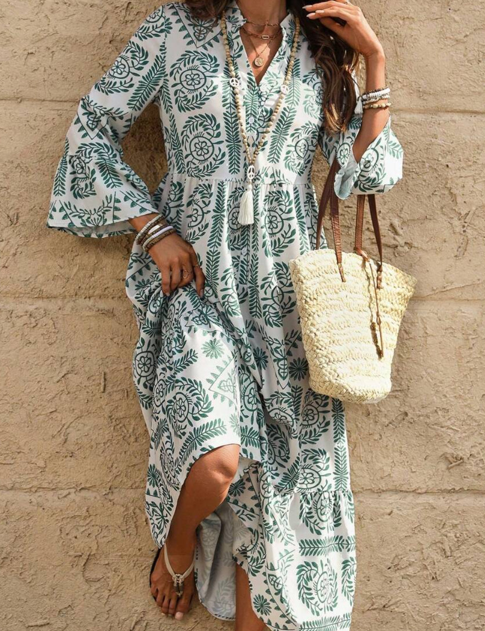 Rochie maxi Shein, mix culori