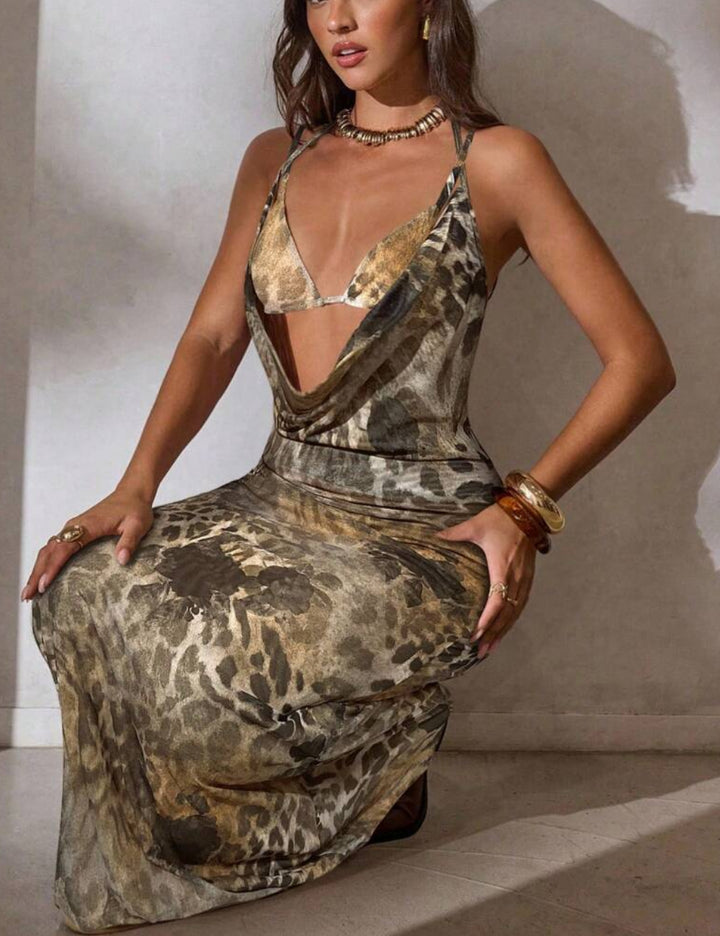 Rochie maxi Shein, mix culori