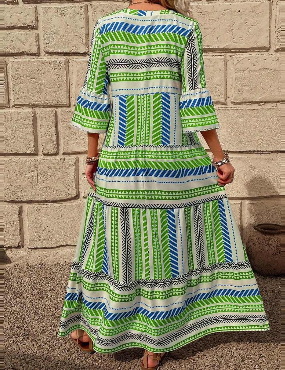 Shein maxi dress, color mix
