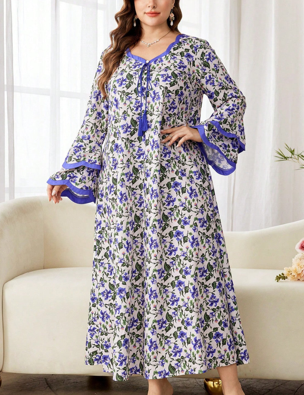 Shein Curve+ maxi ruha, színes