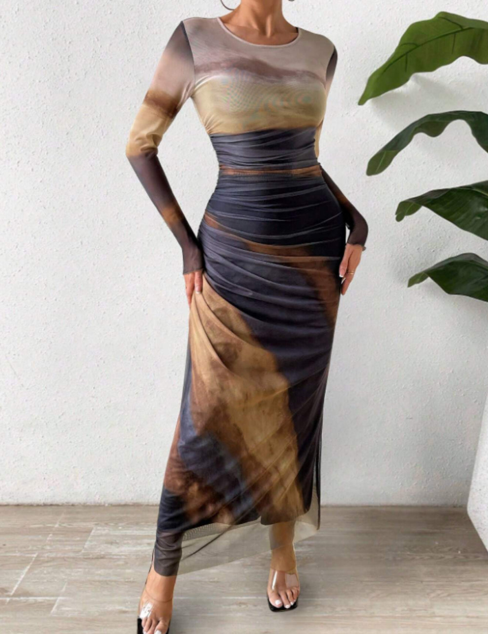 Rochie maxi Shein, mix culori