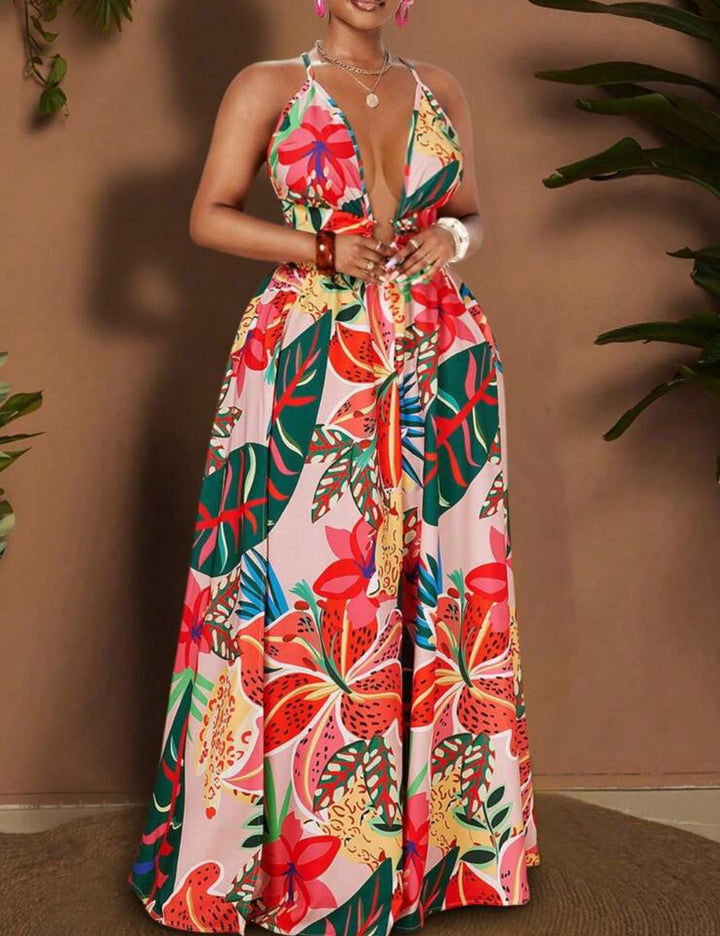 Shein Curve+ maxi ruha, vegyes színek