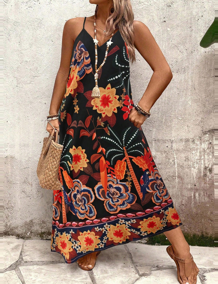 Shein Curve+ maxi ruha, vegyes színek