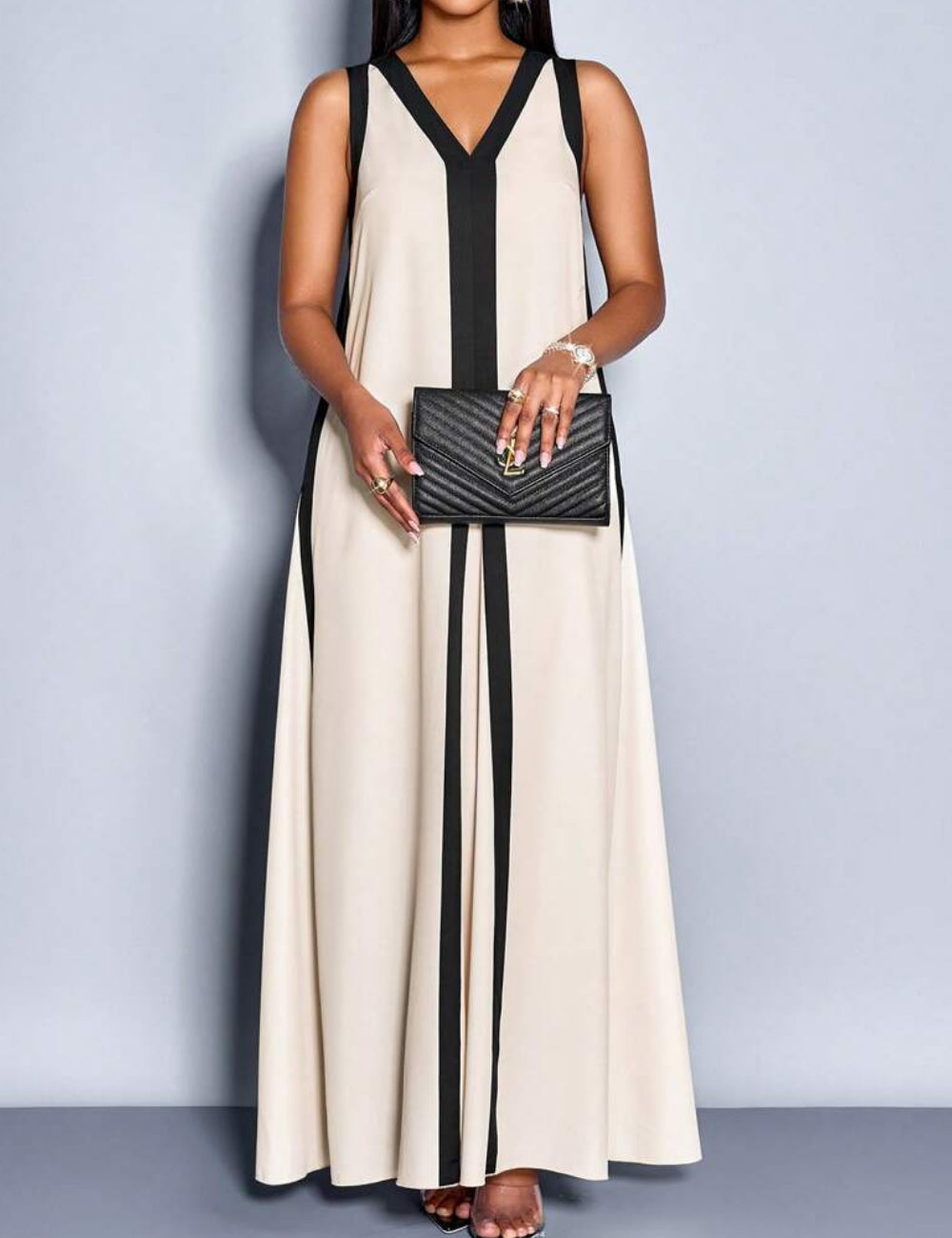 Rochie maxi Shein, mix culori