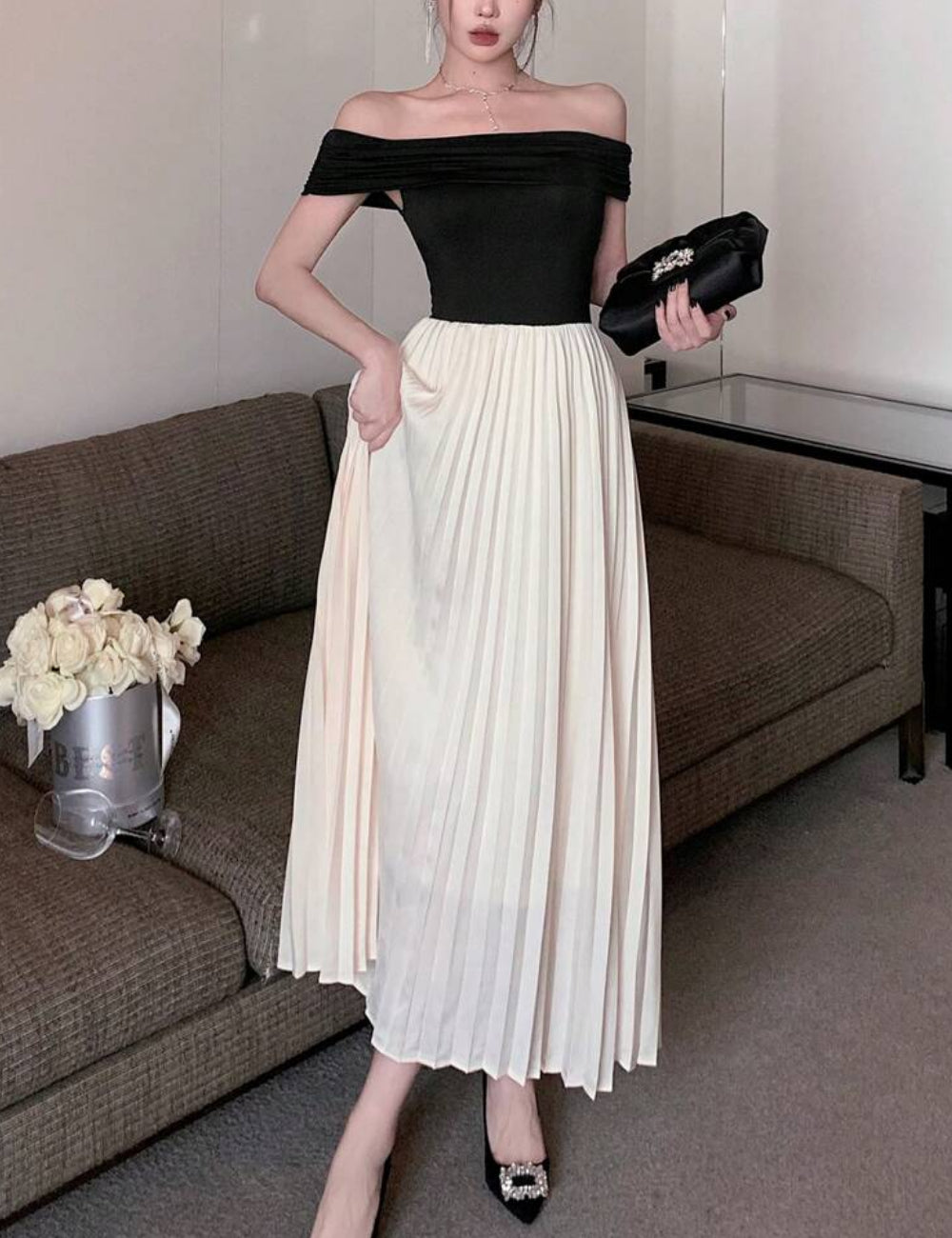 Shein maxi ruha, mix színek