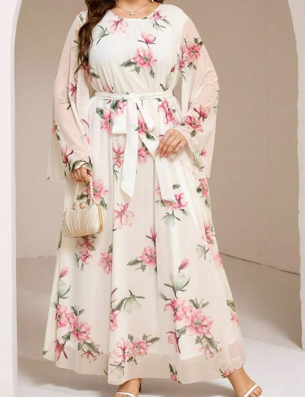 Shein Curve+ maxi ruha, vegyes színek