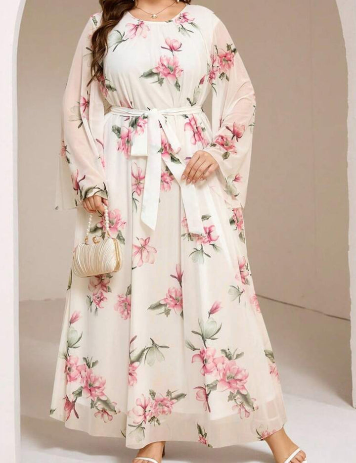 Shein Curve+ maxi ruha, vegyes színek