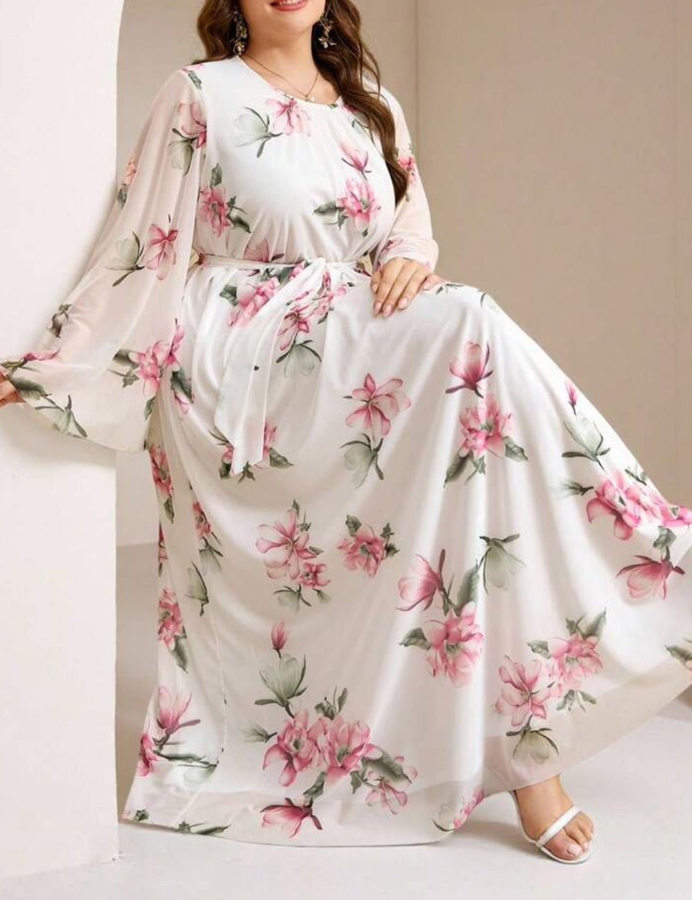 Shein Curve+ maxi ruha, vegyes színek