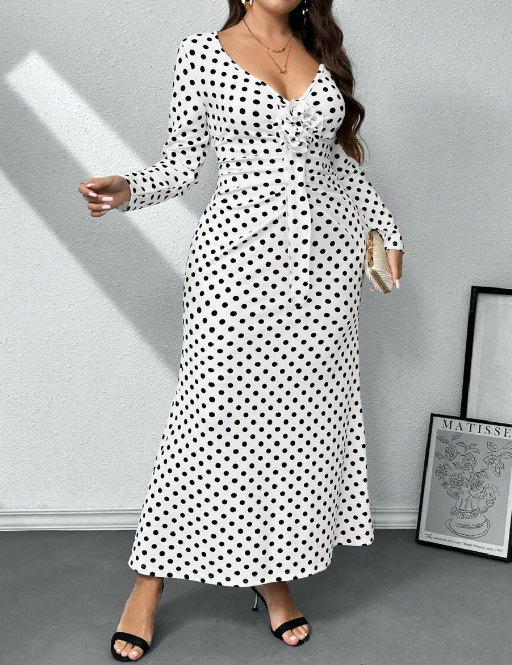 Shein Curve+ maxi ruha, vegyes színek