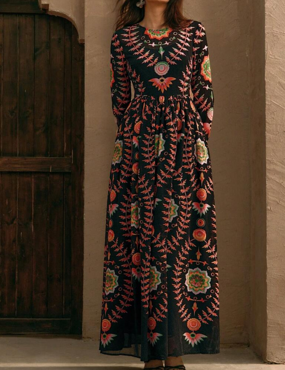 Rochie maxi Shein, mix culori