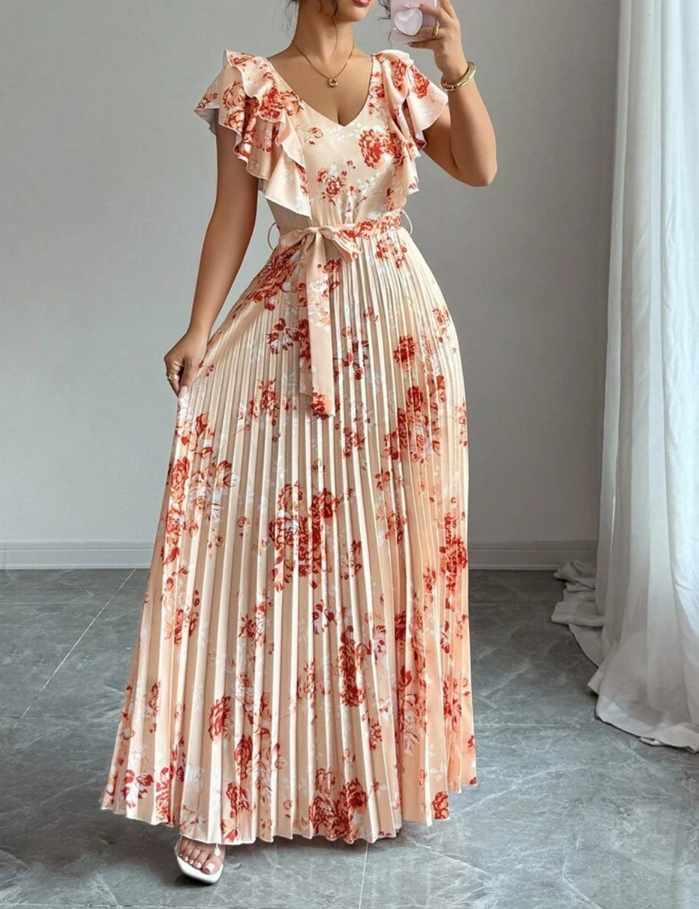 Rochie maxi Shein, mix culori