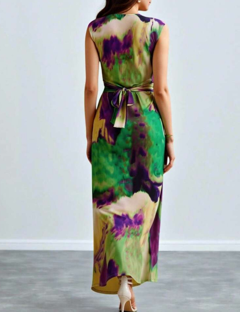 Rochie maxi Shein, mix culori