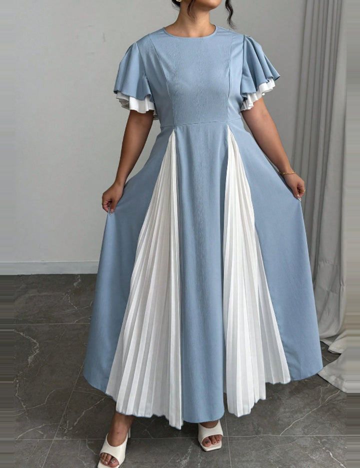 Rochie maxi Shein Curve+, mix culori