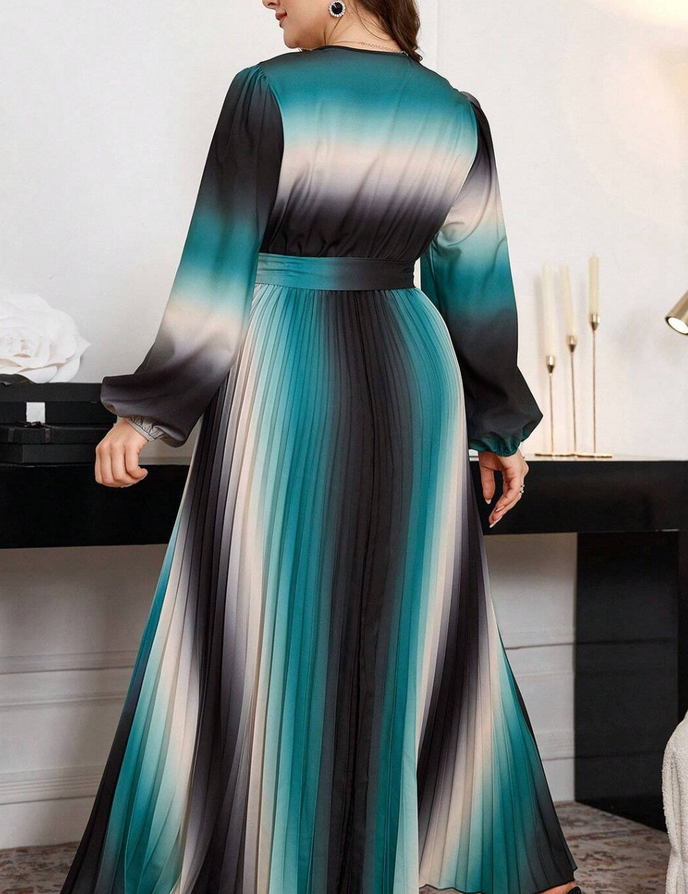 Shein Curve+ maxi ruha, vegyes színek