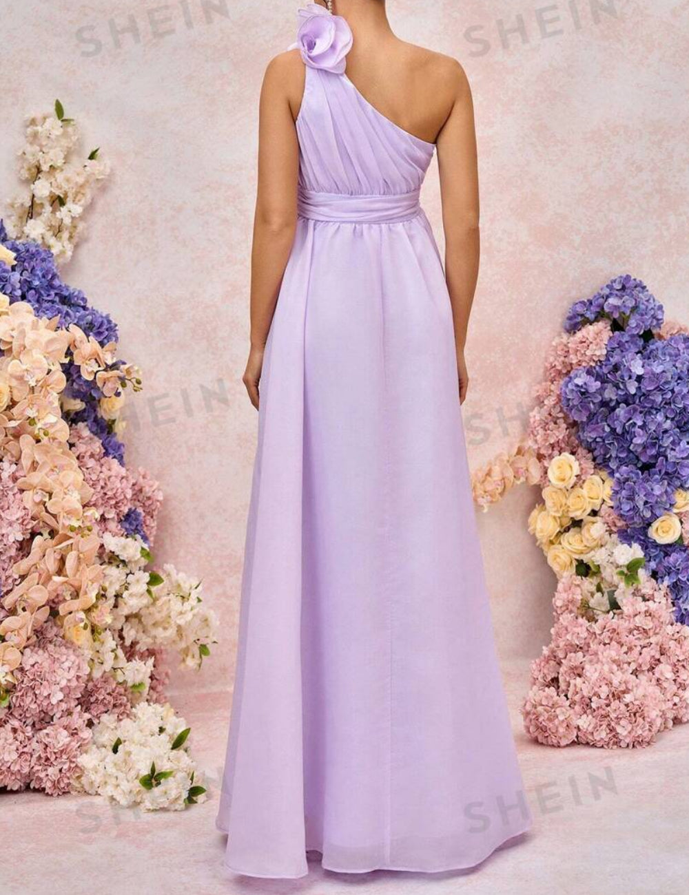 Shein maxi ruha, lila