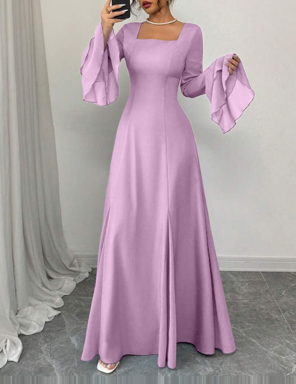 Shein maxi ruha, lila