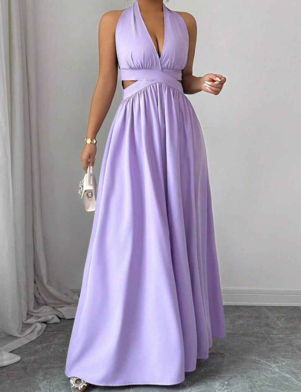 Shein maxi ruha, lila