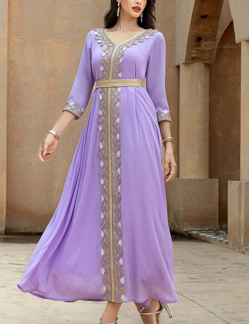 Shein maxi ruha, lila