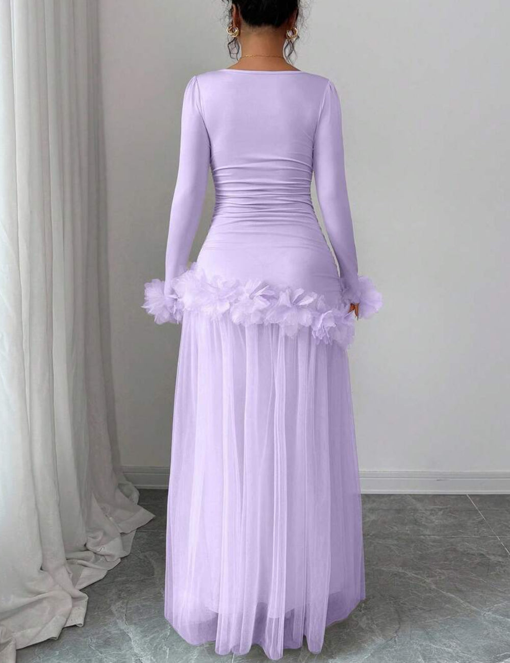 Shein maxi ruha, lila