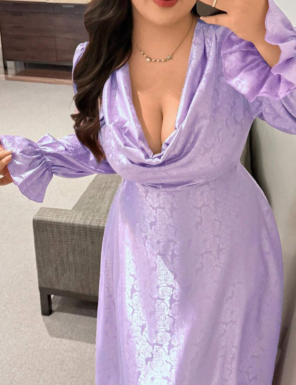Rochie maxi Shein Curve+, mov