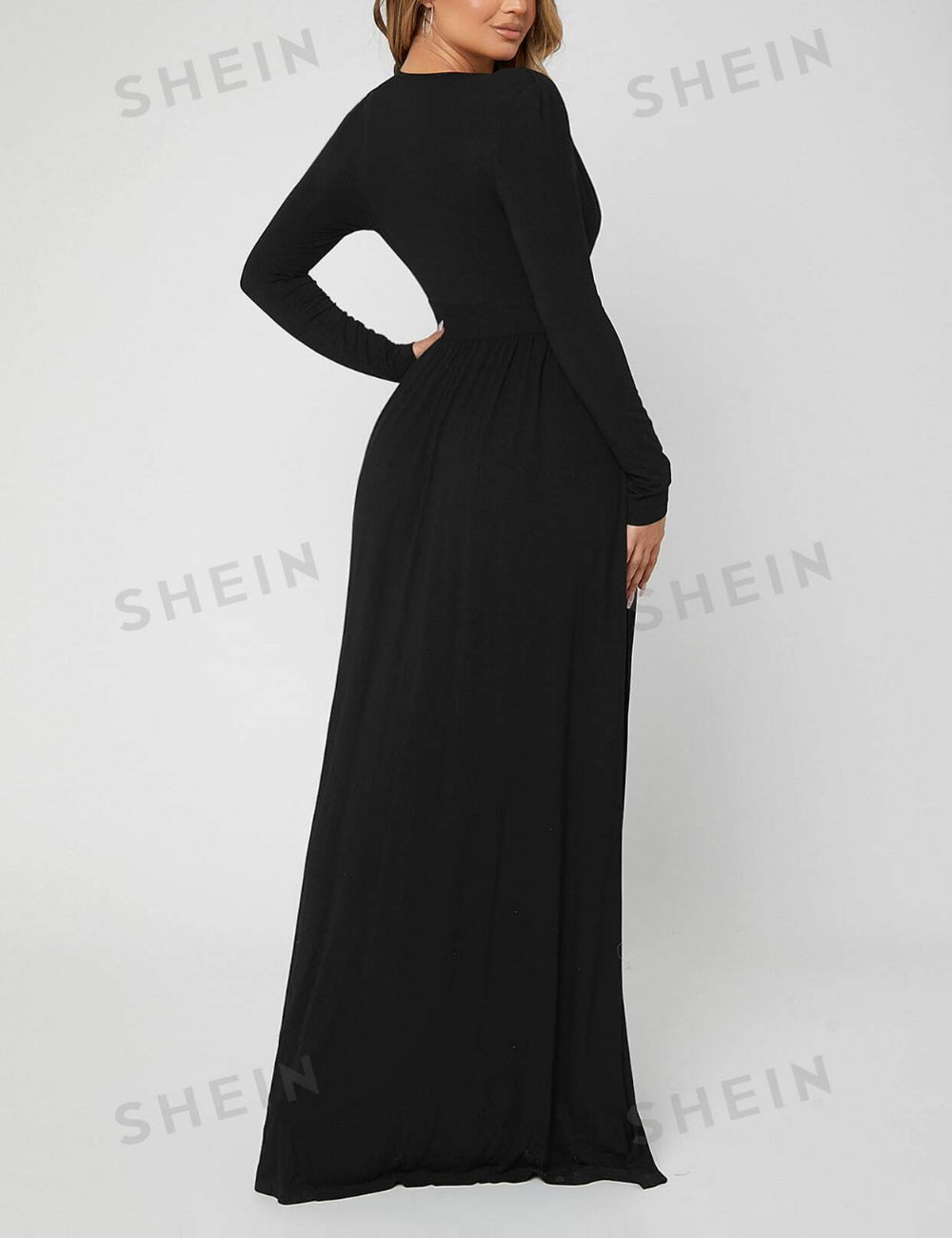 Shein maxi ruha, fekete