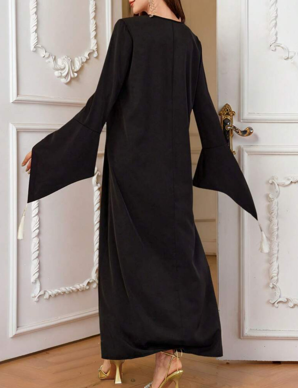 Shein maxi ruha, fekete