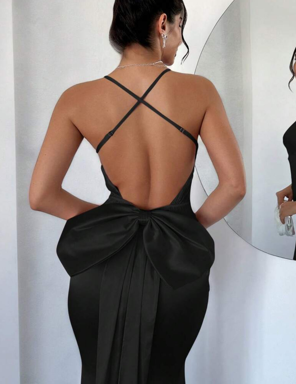 Shein maxi ruha, fekete