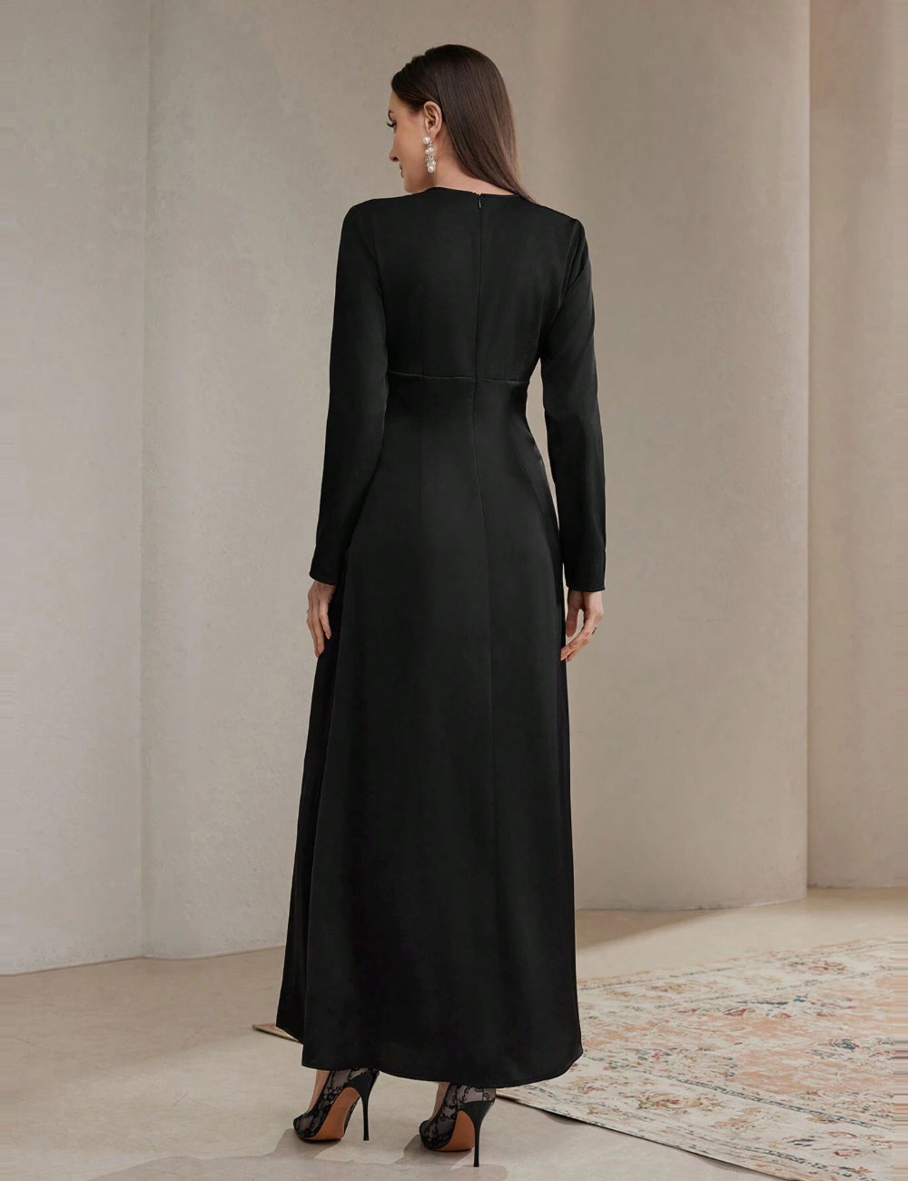 Shein maxi ruha, fekete