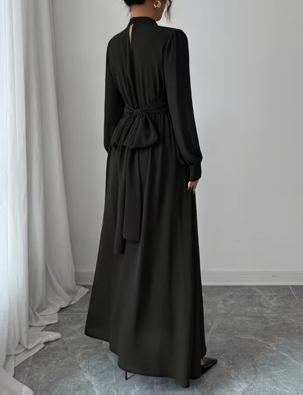 Shein maxi ruha, fekete