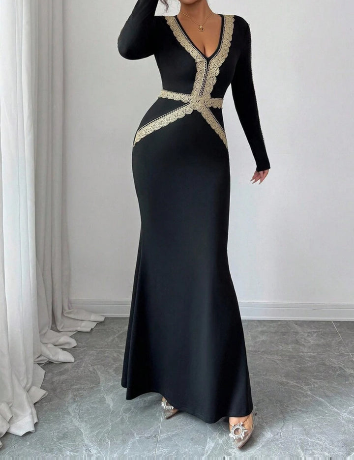 Shein maxi ruha, fekete
